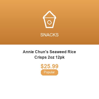 Annie Chun\'s Seaweed Rice Crisps 2oz 12pk